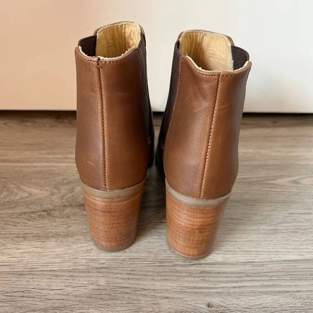 Anthropologie Nisolo Brown Leather Ankle Chelsea Heel Boot Size 8 NWOT - Image 8