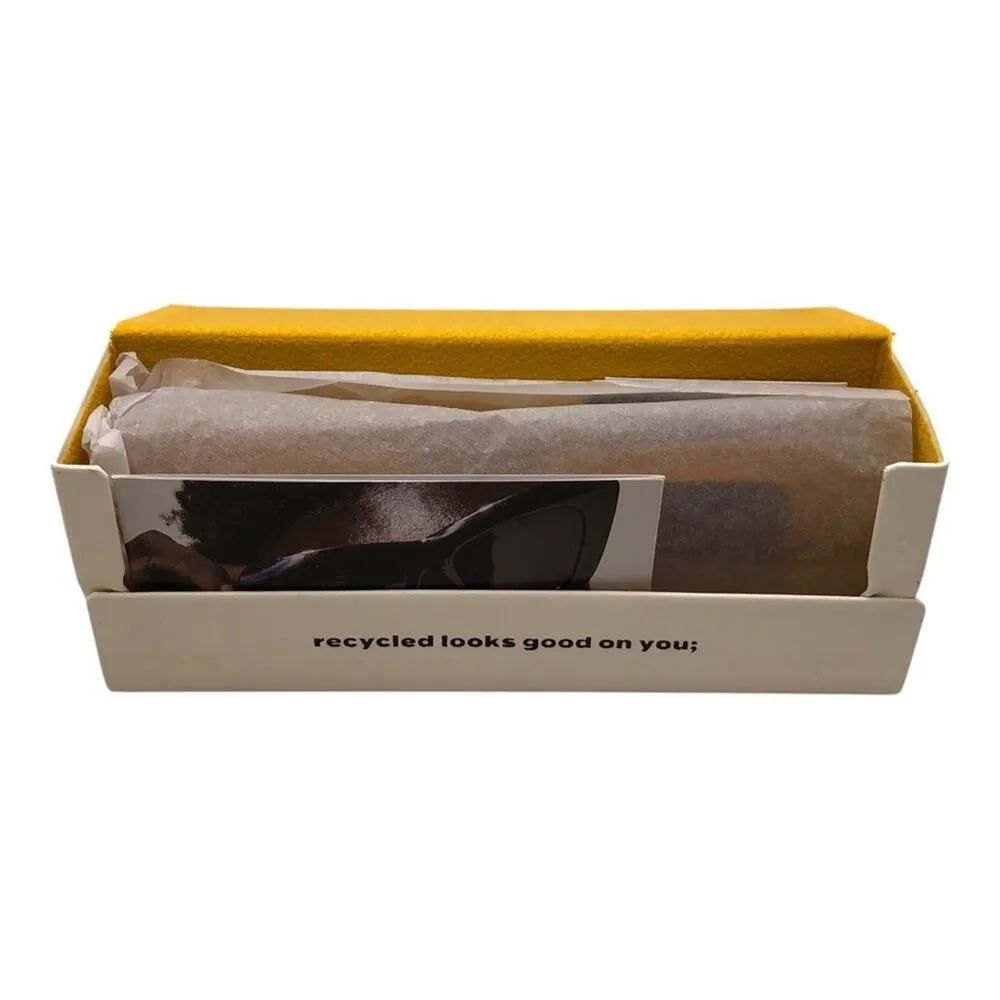 SZADE NIB Dart Sustainable On Trend Rectilinear Burnt Honey/Cherry Cola Sunglass Yellow - Image 8