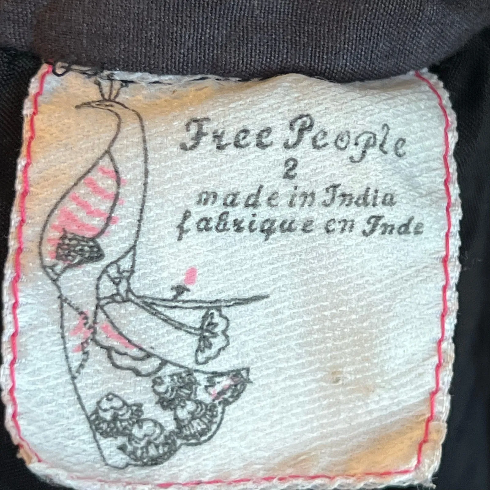 Free People Black Boho Beaded mini dress Tulle Open Back whimsigoth Y2k Vintage - Image 9