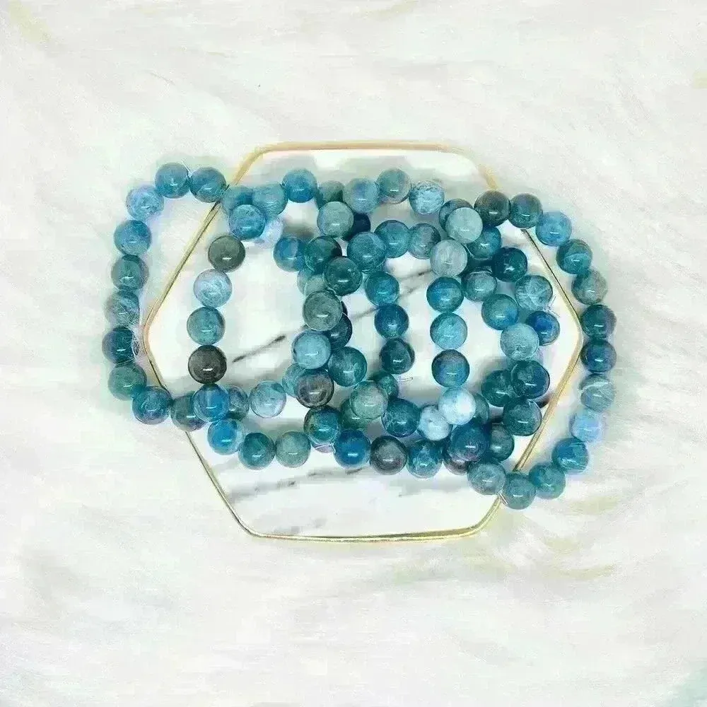 Ocean Blue Apatite Stone Bracelet - Image 3