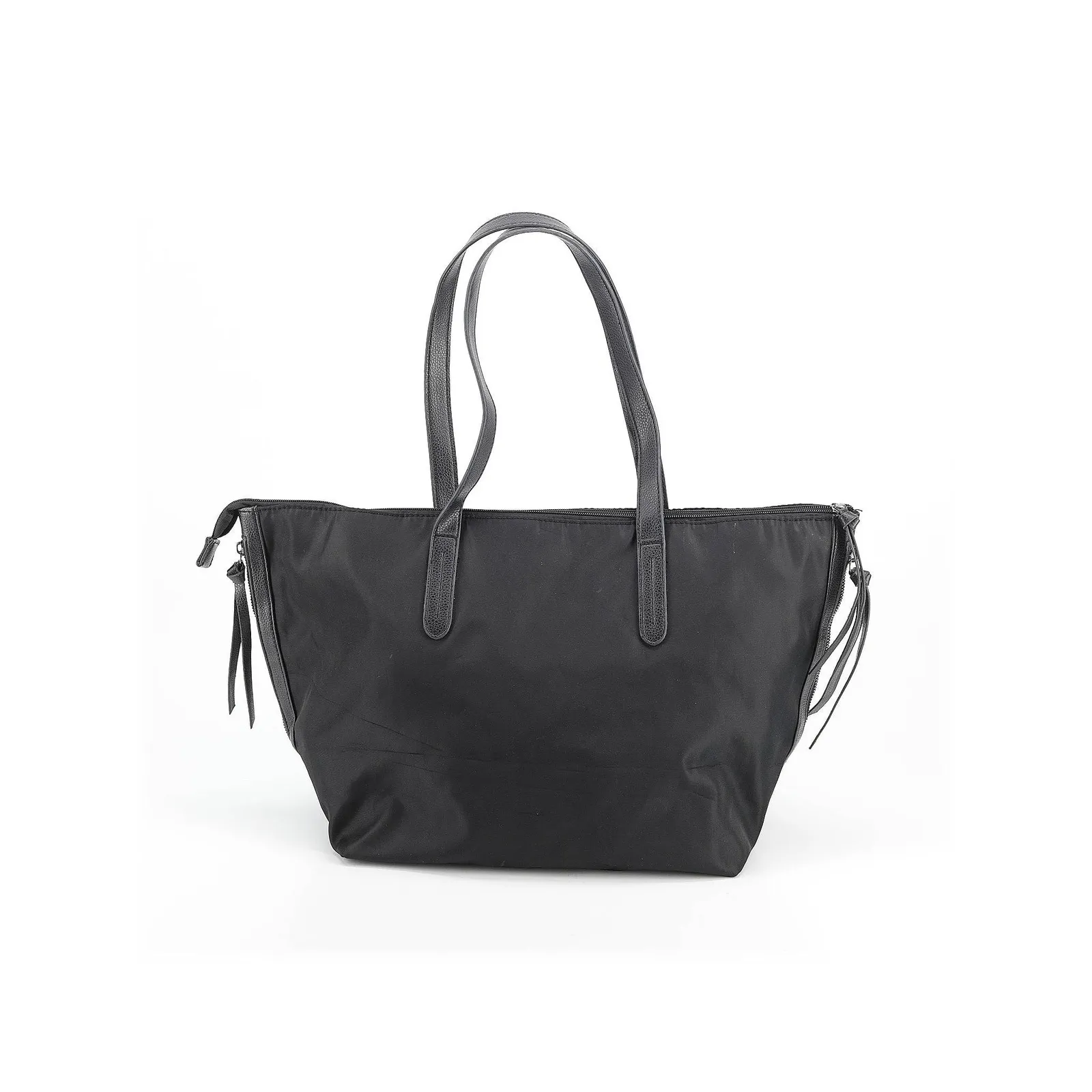 Botkier Black Nylon Leather Trim Tote Bag - Image 3