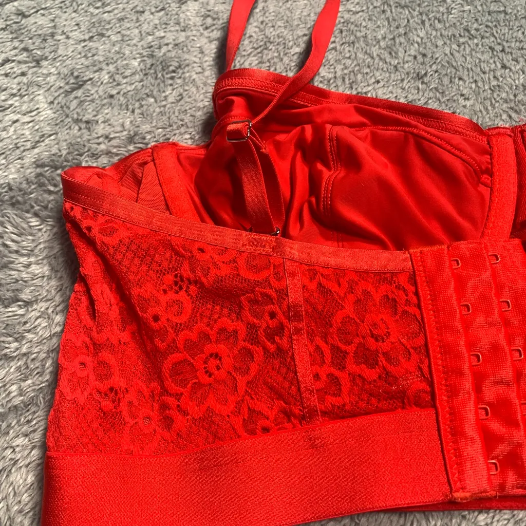 Parade red underwire bralette lace large - Image 5