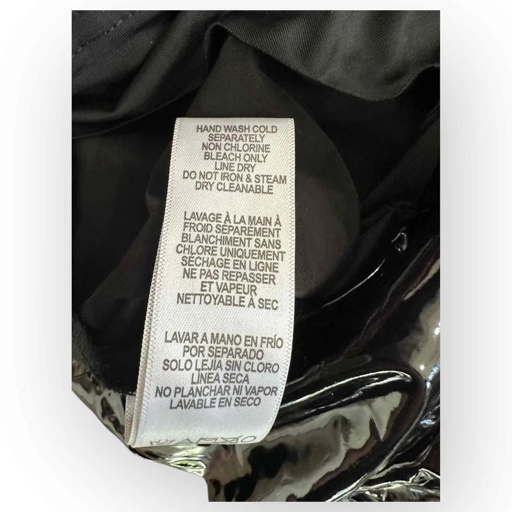 Good American Black Vinyl Shiny Faux Leather Leggings Size O - Image 4