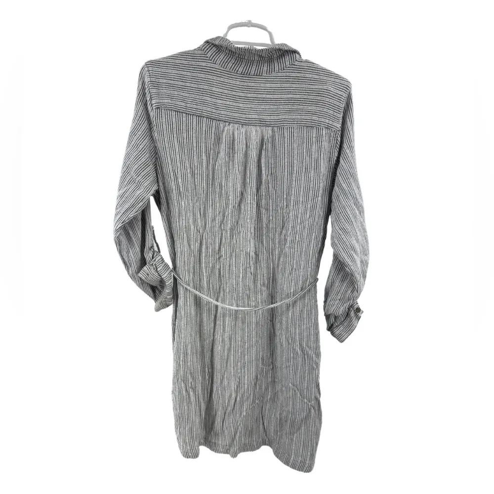 Sonoma Black and White Striped Mini long sleeve shirt Dress XL cotton rayon - Image 2