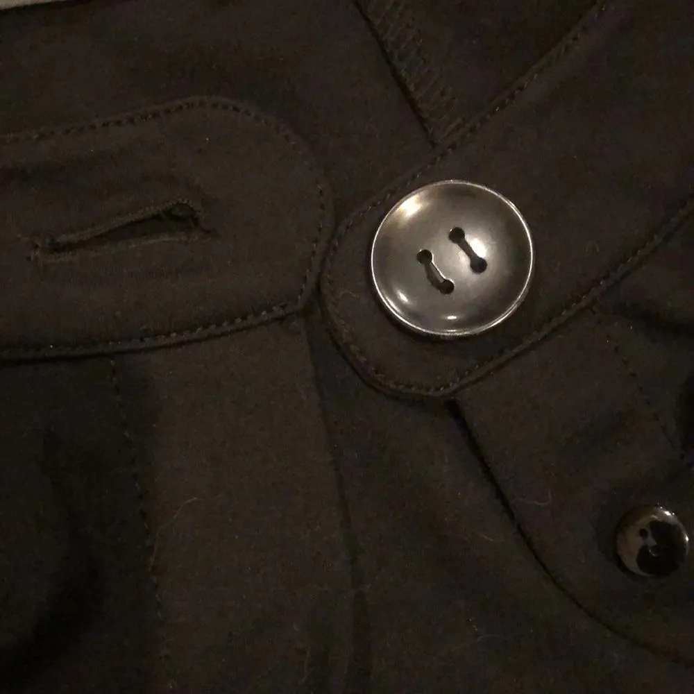 AMBER SUN Black Flat Knit Jacket, Cardigan, Cape with Hnd Pockets Sz XL - Image 10