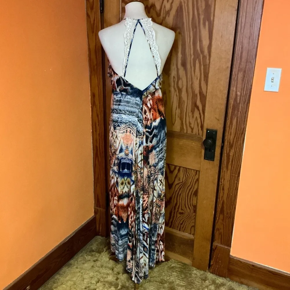 Lani boho plunging earthy maxi dress Size M - Image 7