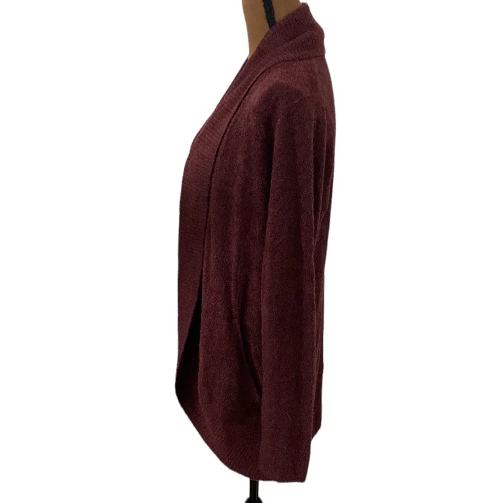 NEW Barefoot Dreams CozyChic Lite Circle Cardigan in rosewood size S - Image 5