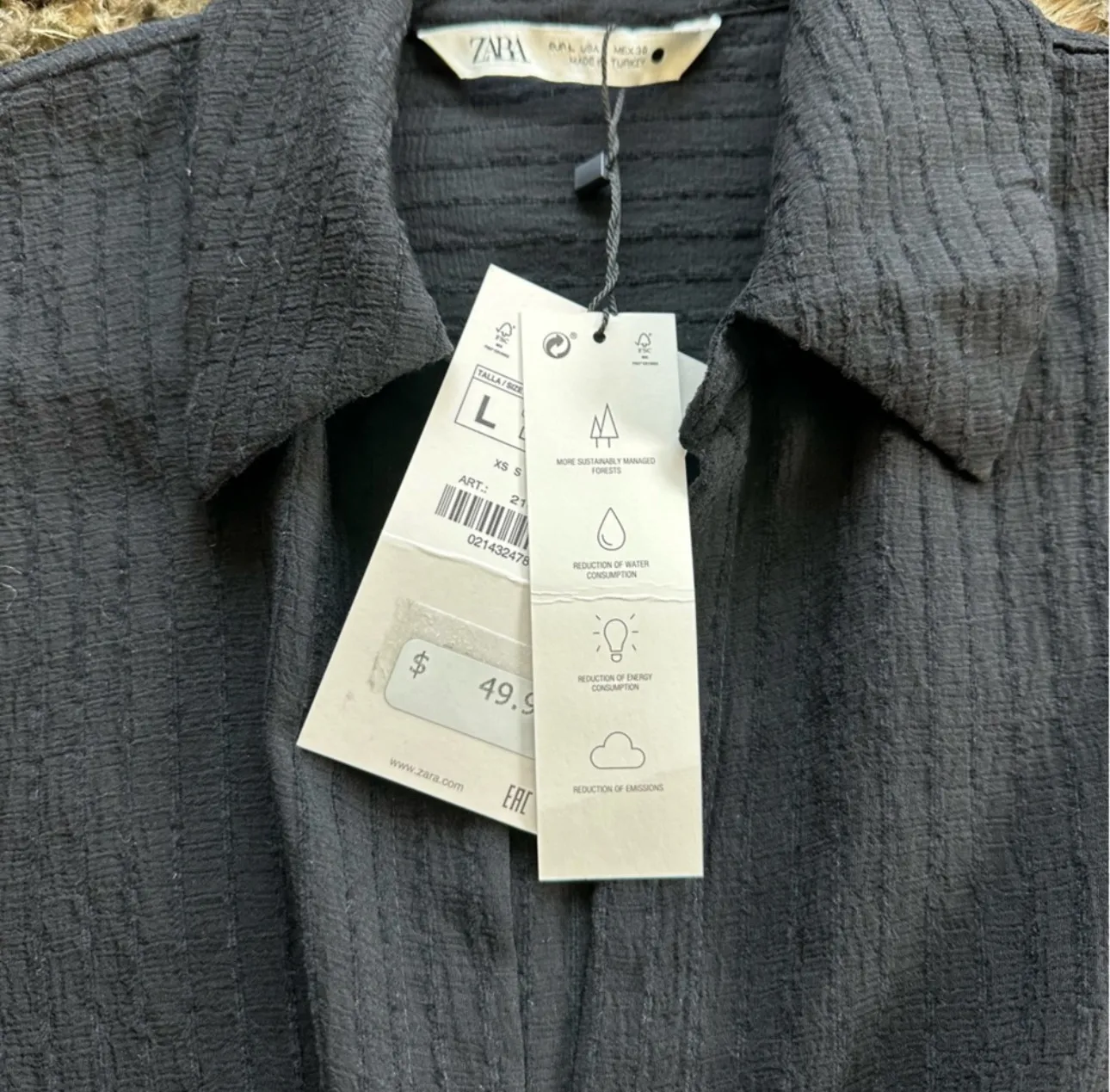 Black  blouse textured - Image 5