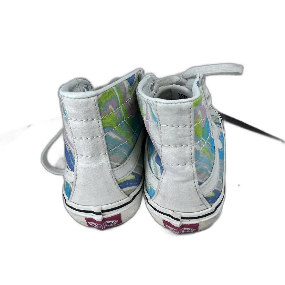 Vans Off the Wall High tops Decon Resin Rainbow Marble Sneakers Women's size 5.5 - Image 6