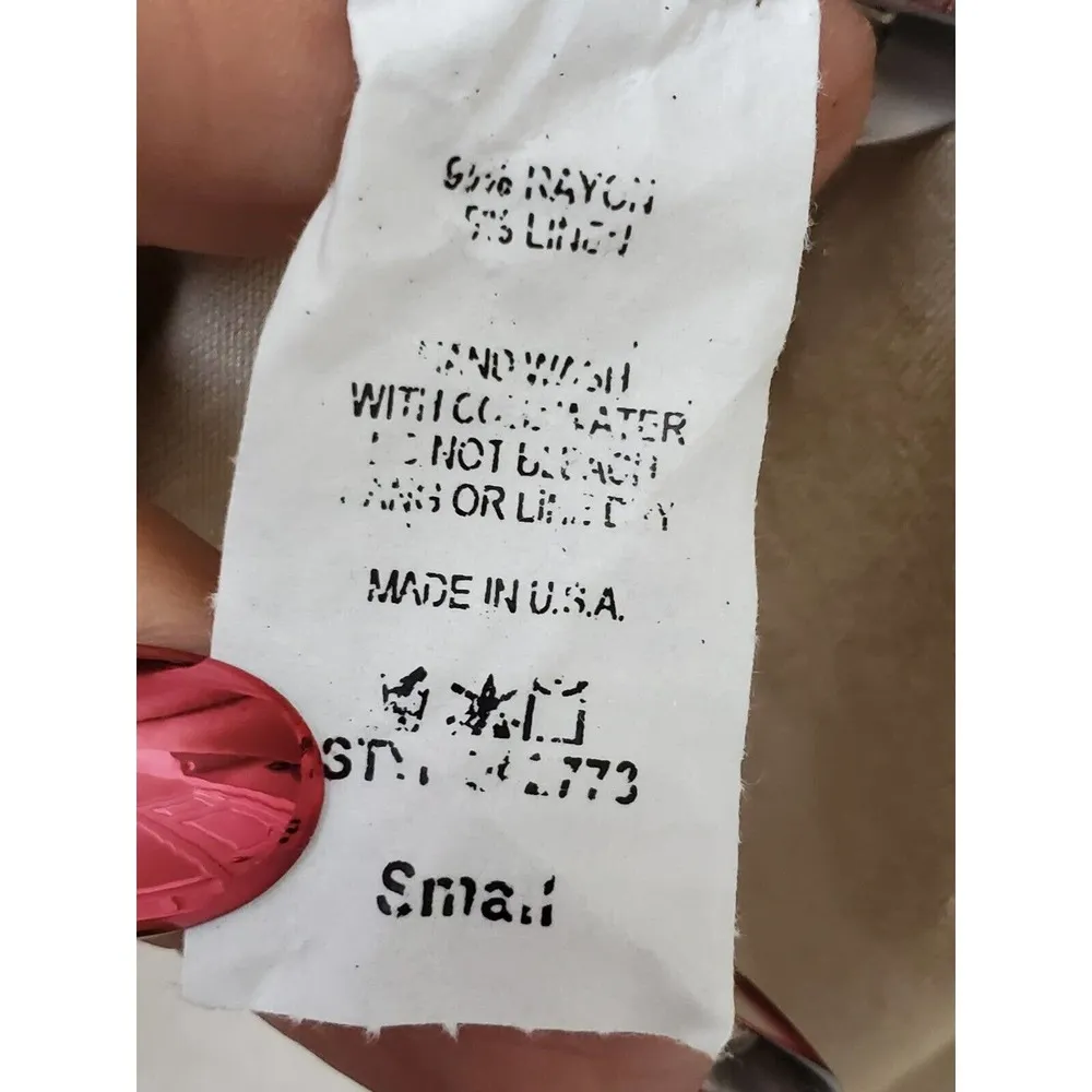 Entro Womens Beige Rayon Long Bell Sleeve Keyhole Neck Top Blouse Size Small - Image 8