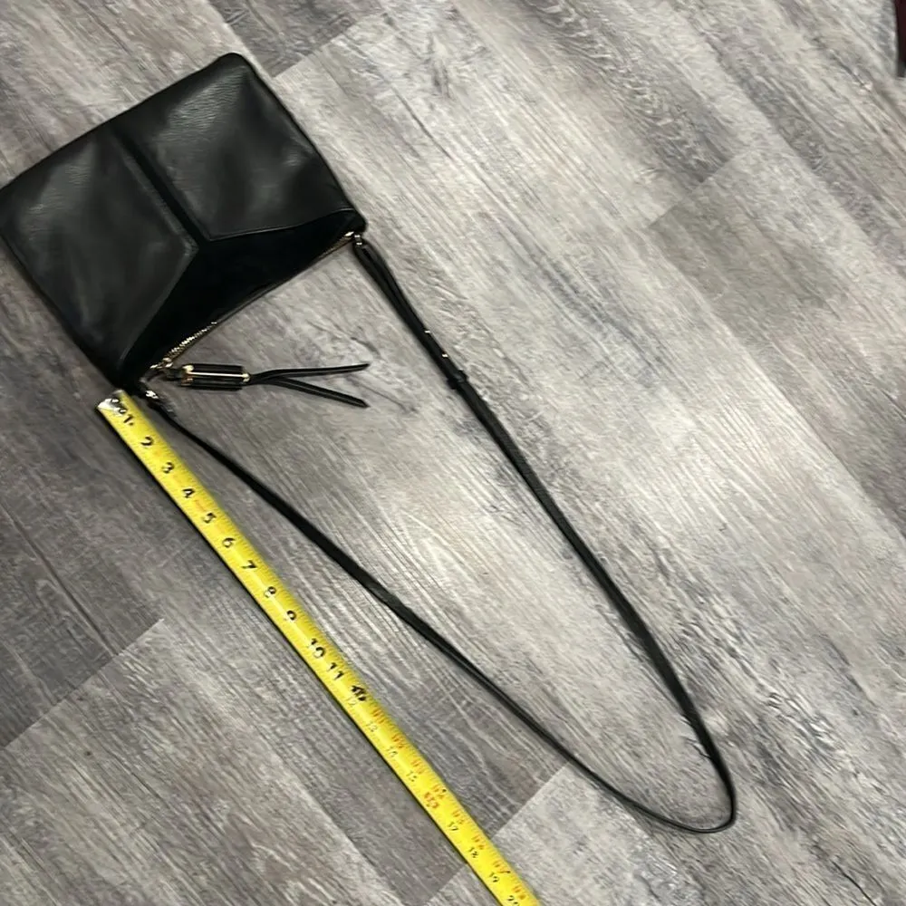 Stella & Dot COVET Highline leather suede mini crossbody purse black EUC ($159) - Image 12