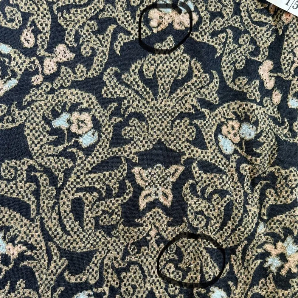 Peruvian Connection Filigree Pima Cotton Fitted Sheath Sweater Dress Size Small - Image 6