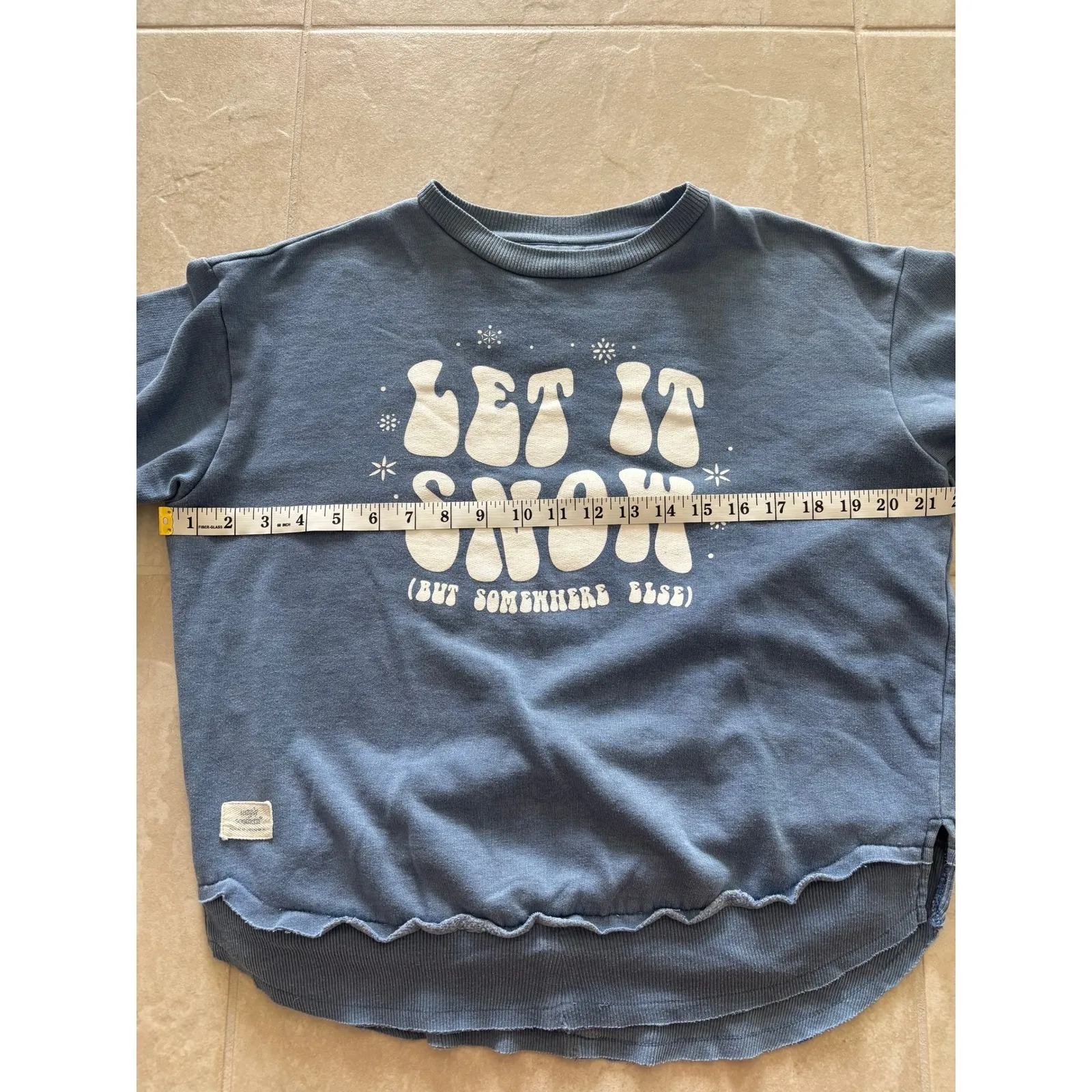Simply‎ Southern Sweatshirt Womens Size Small Let It Snow Crewneck Cozy Coastal - Image 9