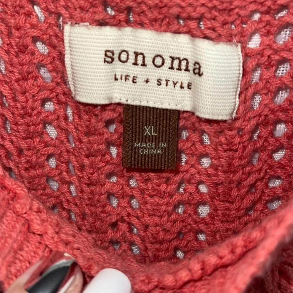 Sonoma cable knitted see through sweater top size XL - Image 13
