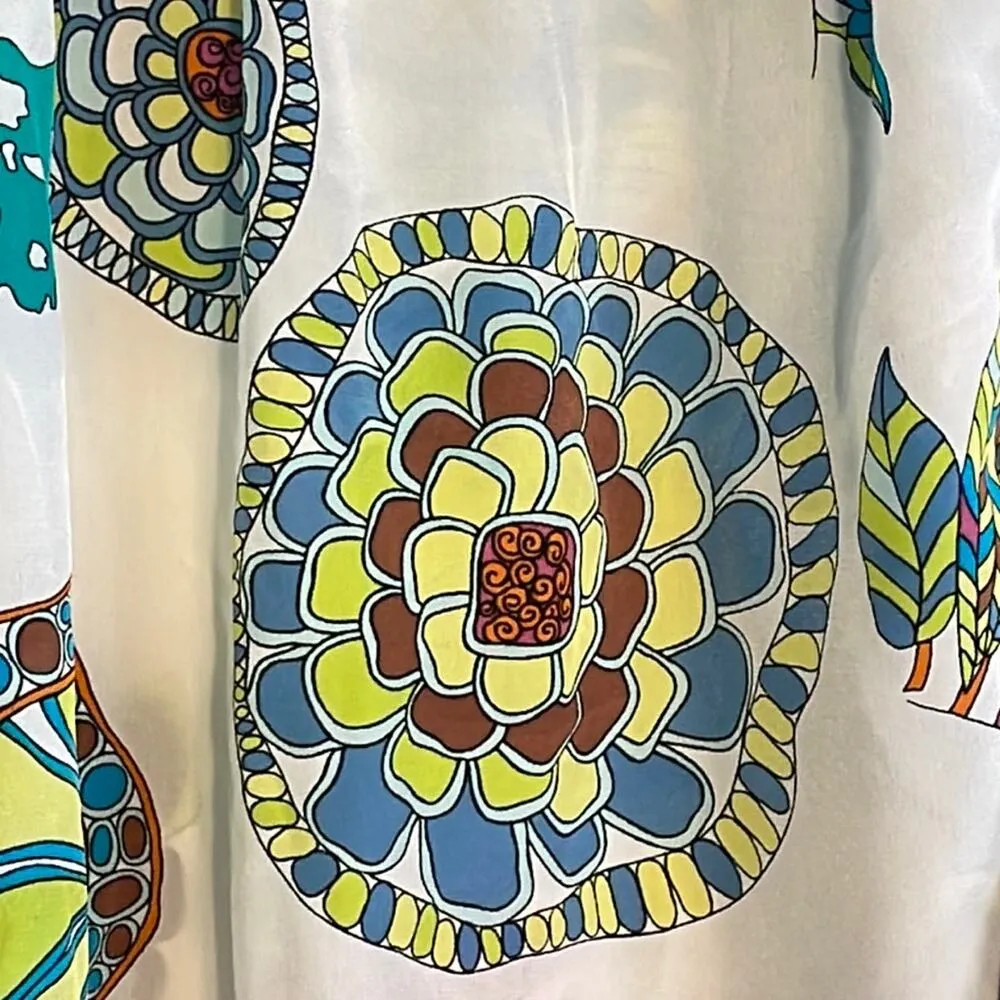 Trina Turk Banana Republic Silk Tie Top Tropical Resortwear 70s Summer Vacation - Image 5