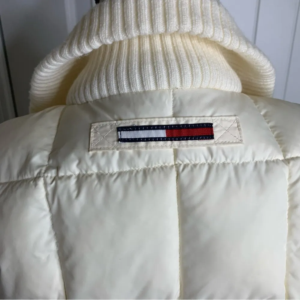 Vintage 90s Tommy Hilfiger Ski Team USA white puffer insulated jacket size large - Image 6