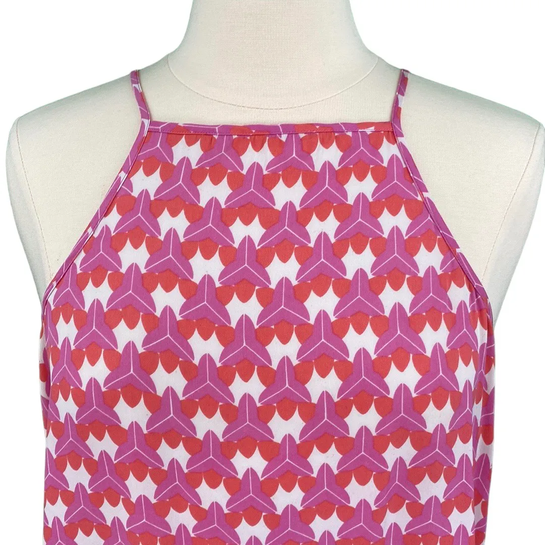 Milly Silk Blend Abstract Print Strappy Tank Top - Image 2