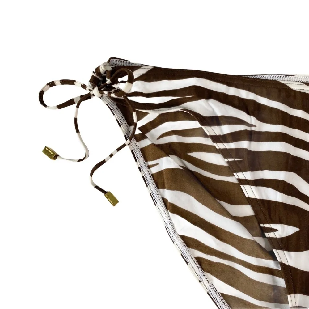 new Michael Kors ☀︎︎ Animal Print Side Tie Bikini Bottom ☀︎︎ Gold MK Hardware ☀︎ - Image 4