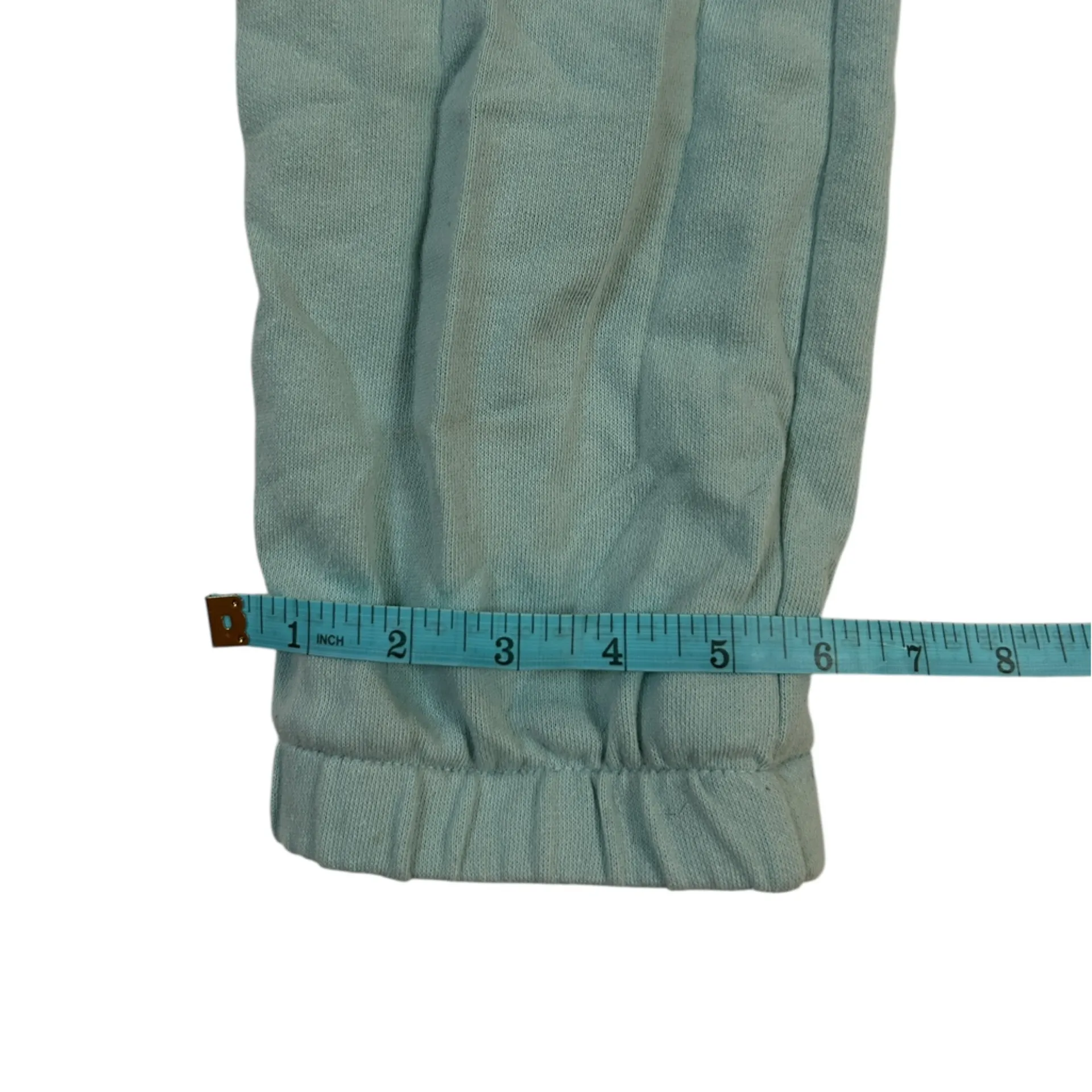 Normcore Athleisure Lounge Wear Cozy Fall Soft Baby Blue Draw String Sweat Pants - Image 9