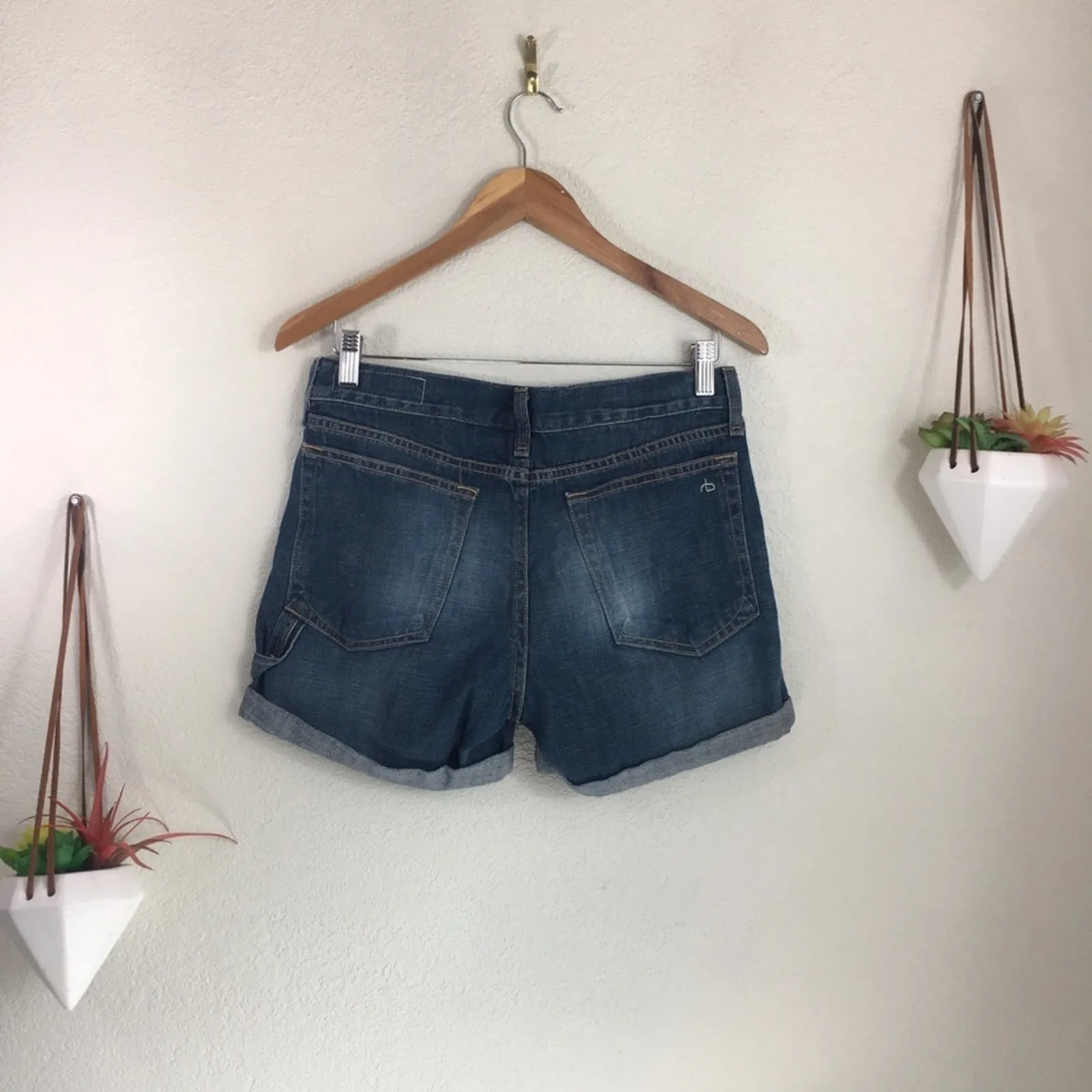 Rag and Bone cuffed carpenter denim shorts - Image 2