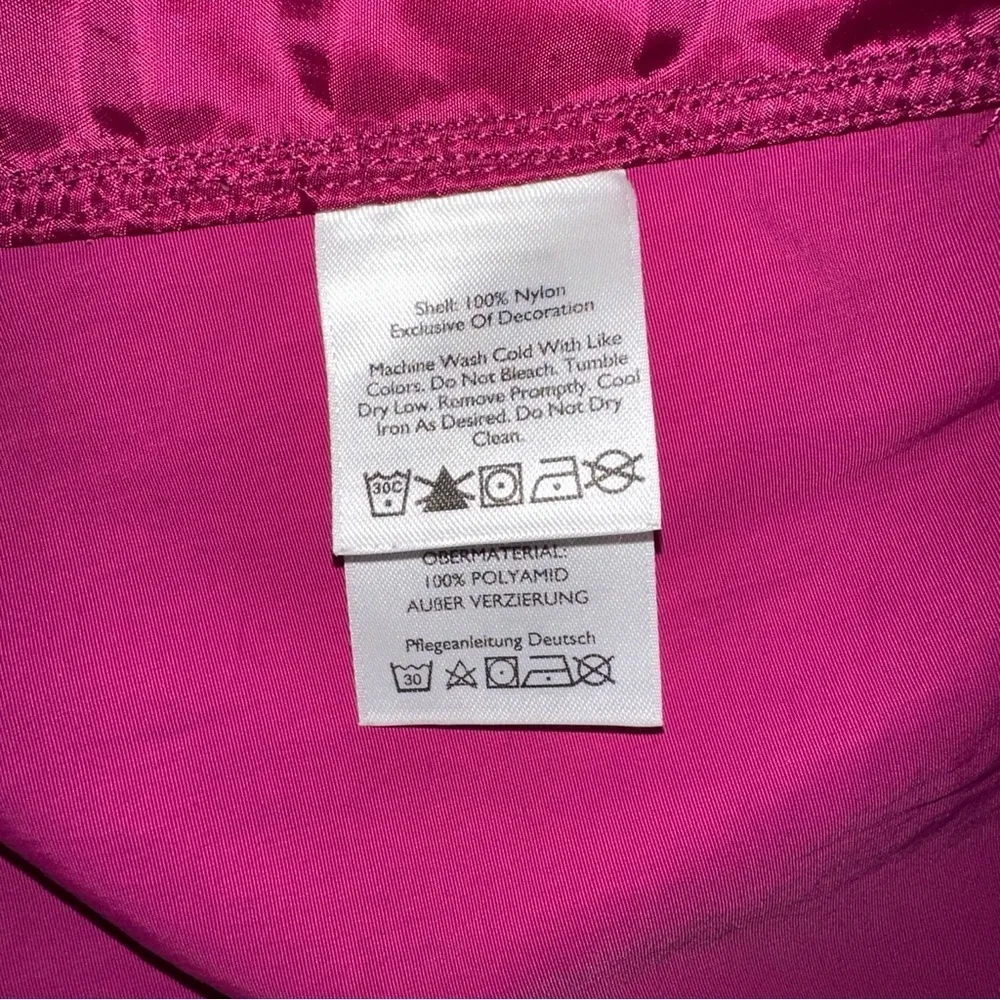 Eddie Bauer Jacket Womens Large Pink Travex Nylon Full Zip Weathergear Coldgear - Image 5