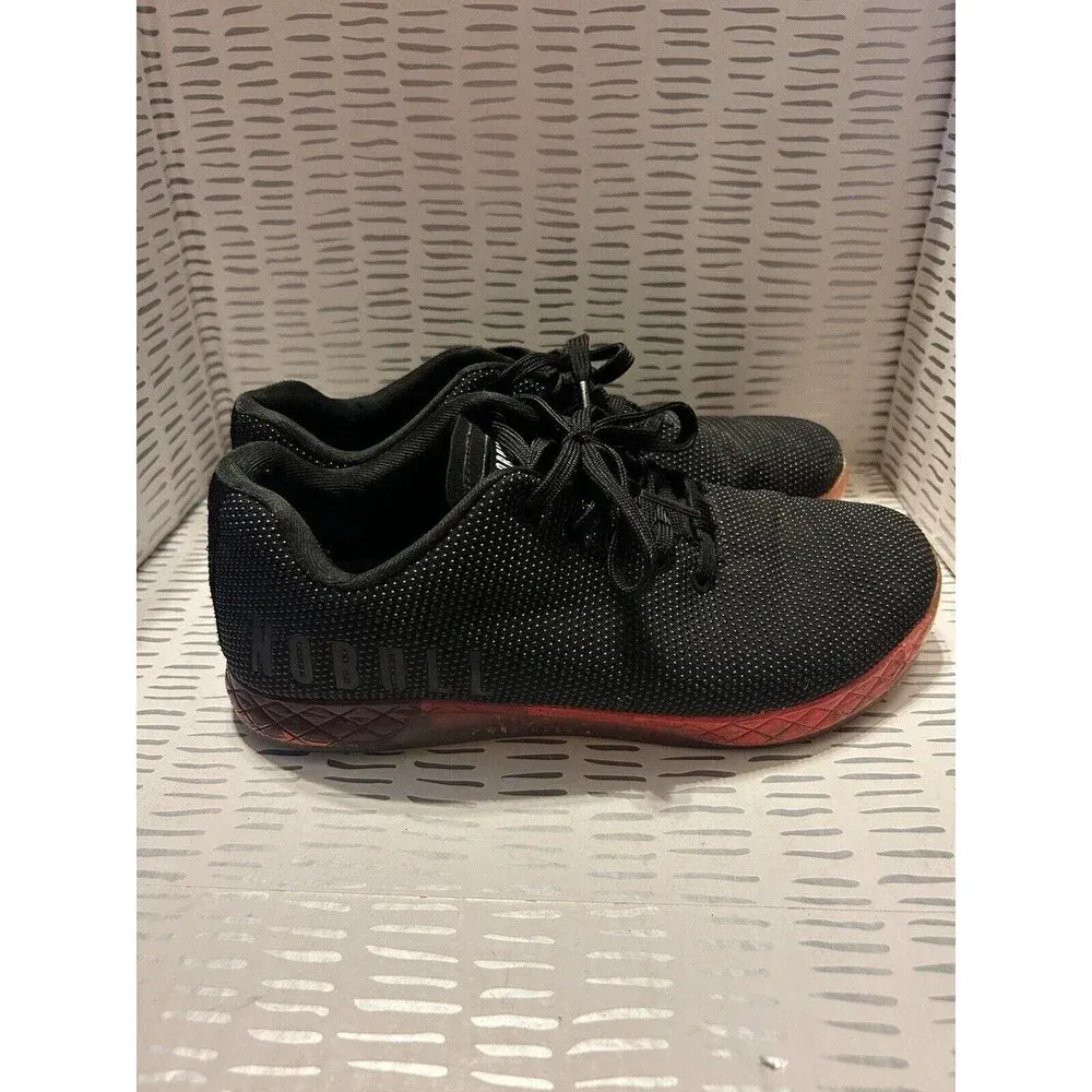 Nobull‎ Outwork Women’s Size 10.5 Black Athletic Crossfit Sneakers Red Gum Sole - Image 5
