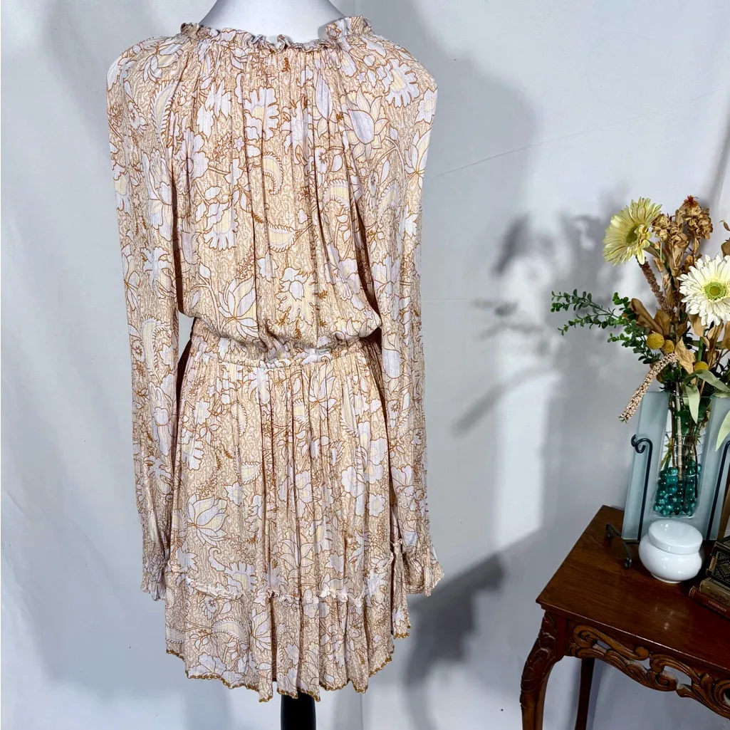 House of Harlow Boho Western Floral Mini Dress Size 
Large 💛 - Image 3