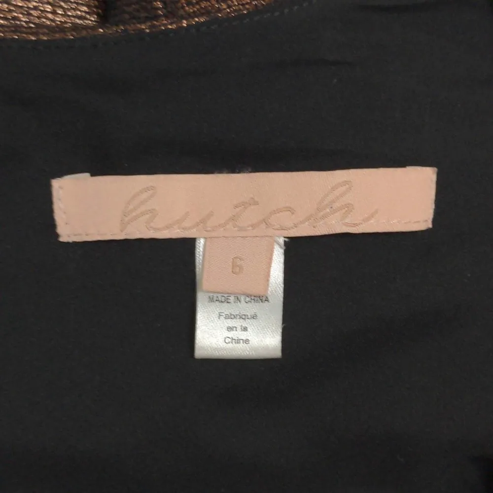 Hutch Womens Lina Dress Black Metallic Sleeveless Party Cocktail Anthropologie 6 - Image 5