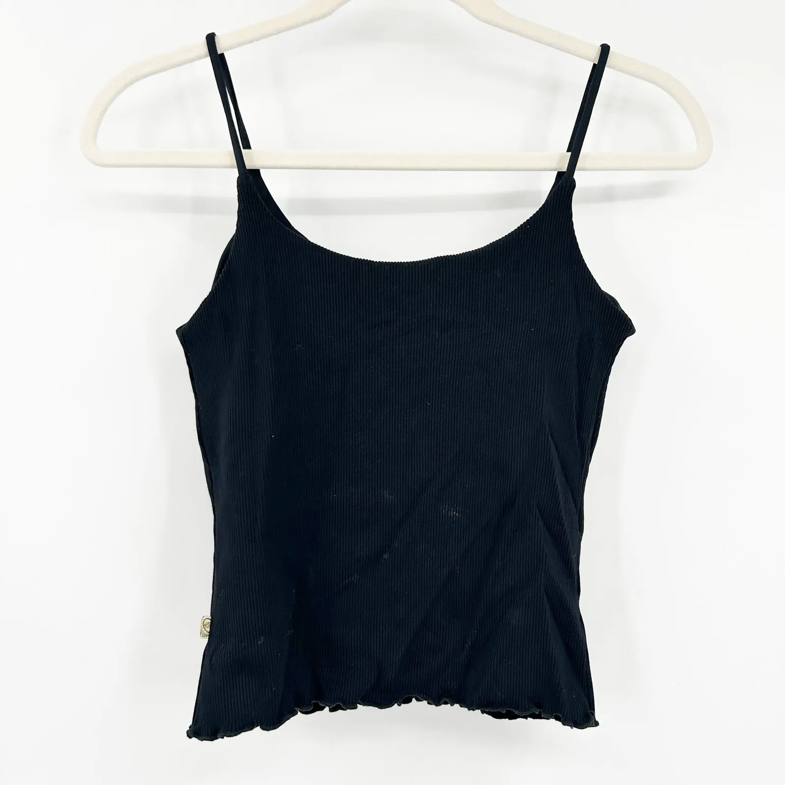 24‎ Hour Fitness Womens Y2K Athleisure Active Girls Boxing Shelf Bra Cami Tank L Black Size L - Image 7