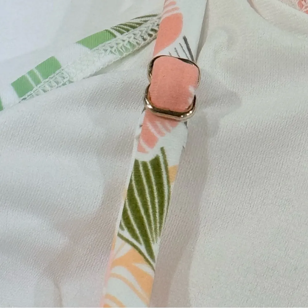 Xhilaration Juniors Tropical Floral Swim Bikini Adjustable Top Large (8-10) New! - Image 8