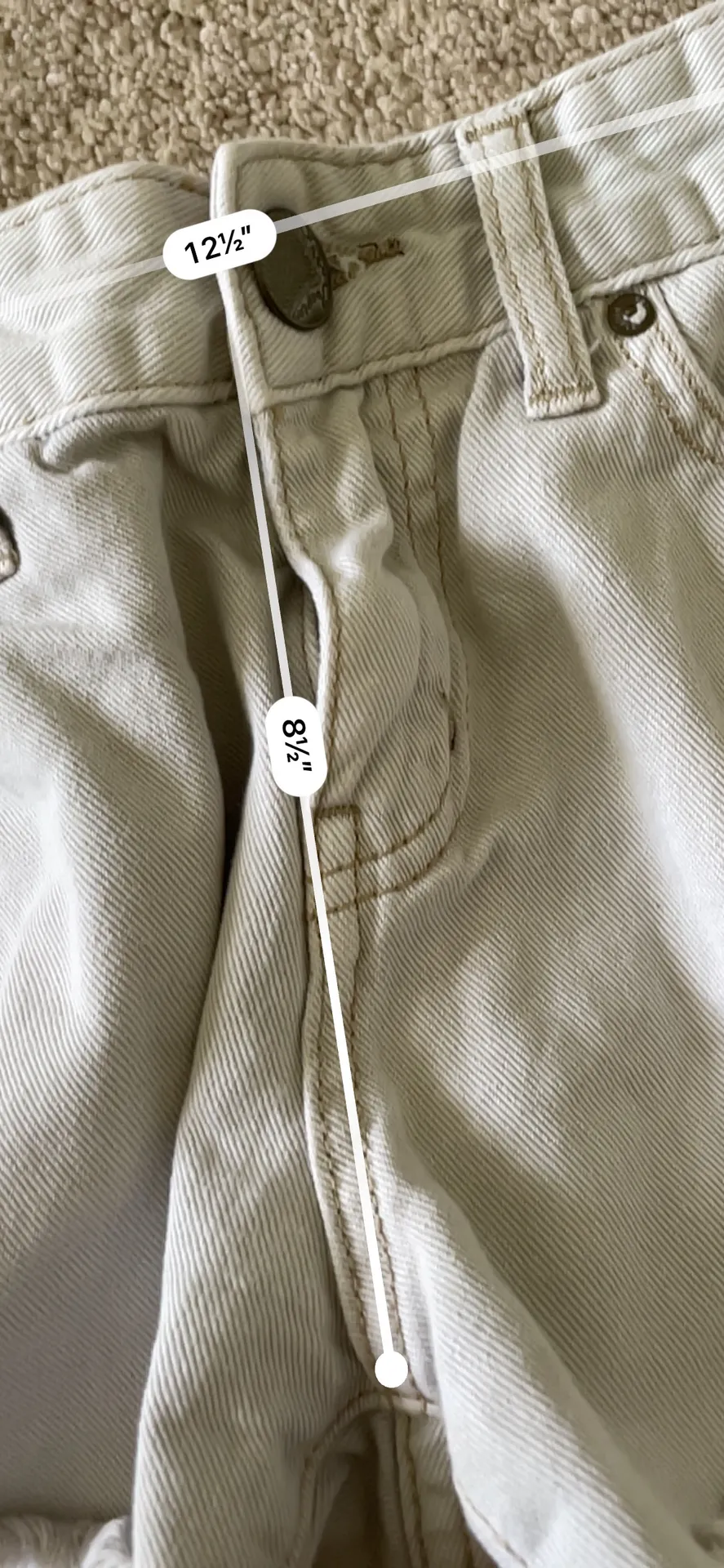 Free People Grey Denim Jean Shorts - Image 2