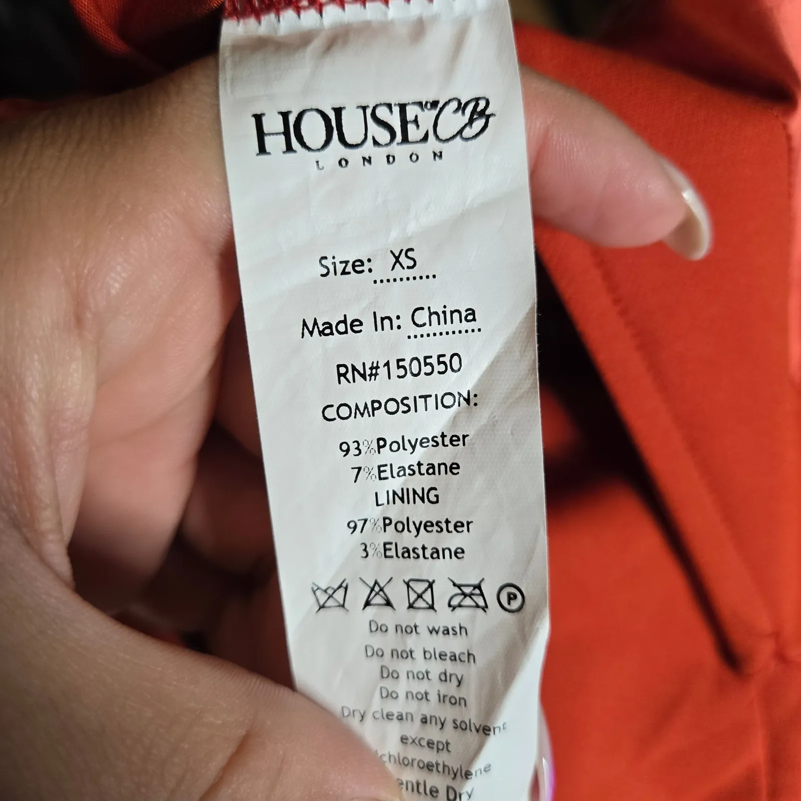 House of CB Natalja Red V Plunge Jumpsuit Size: XS - Image 7