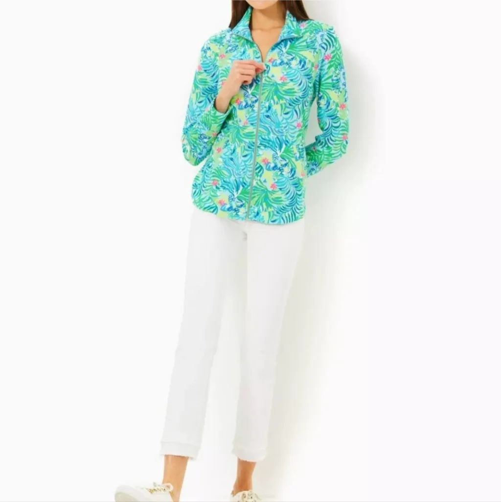 Lilly Pulitzer‎ UPF 59+ Skipper Popover multi via parigi Size S Pullover - Image 3