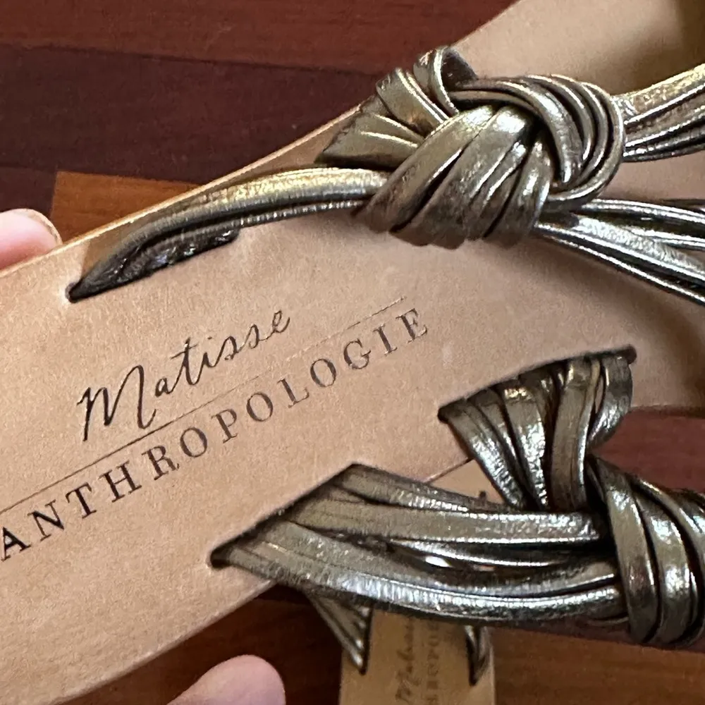 NEW Anthropologie Matisse Mystic Sandals Vacation Slides Boho Bronze Brown 6M - Image 3