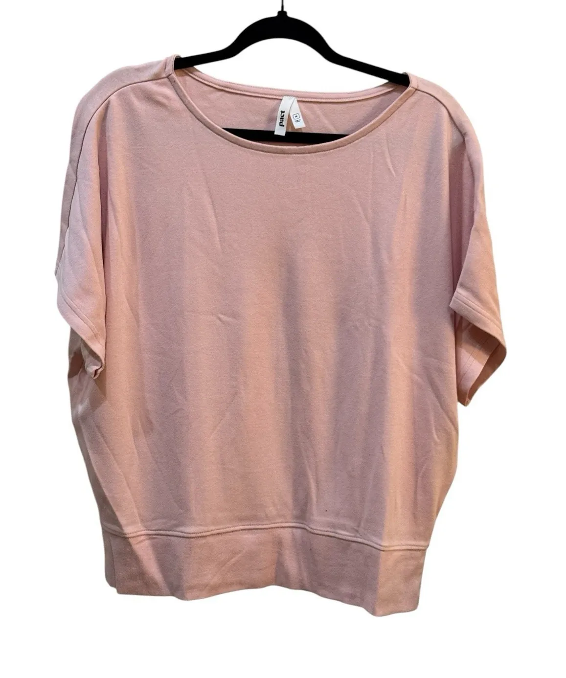 Pact 3 Piece Lounge Sweatsuit Lightweight Pink Size Medium Joggers Blouse Short - Image 1