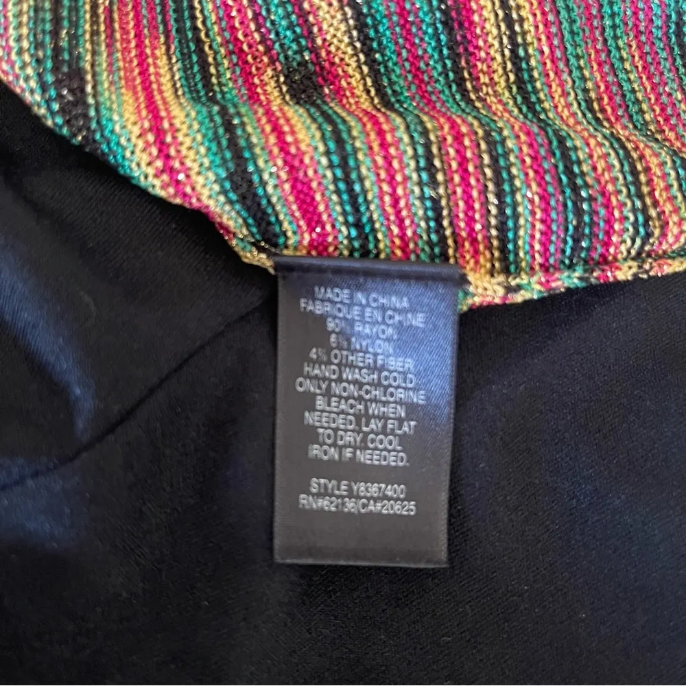 Vintage 90s Guess Jeans Gold Bodycon Knit Dress Medium Rasta Red Yellow Green - Image 10