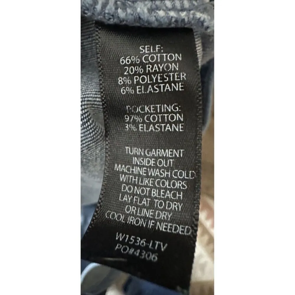 Betabrand Pull On Straight Leg Jeans Elastic Waist Light Wash Large S Petite - Image 4