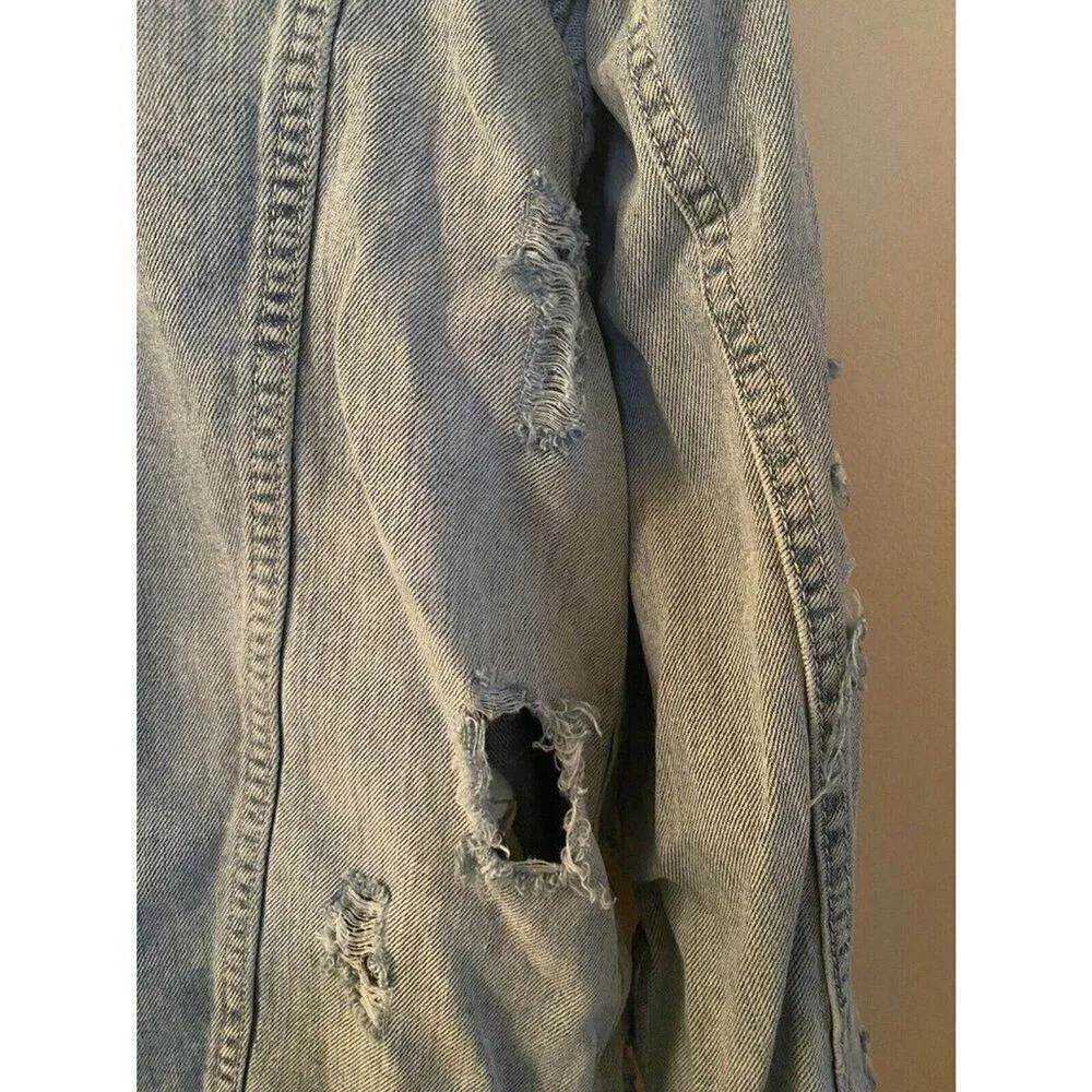 RSQ  Supper Distressed Jean Jacket. Sz.M - Image 4
