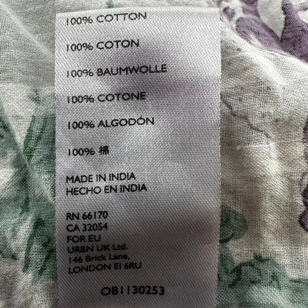 Urban Outfitters Kimchi Blue Pria Dress Puff Sleeve Blouson Floral White Small - Image 5