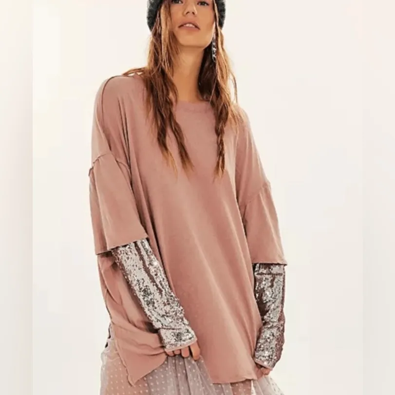 Free People Nellie Sequin Twofer Top - Image 2