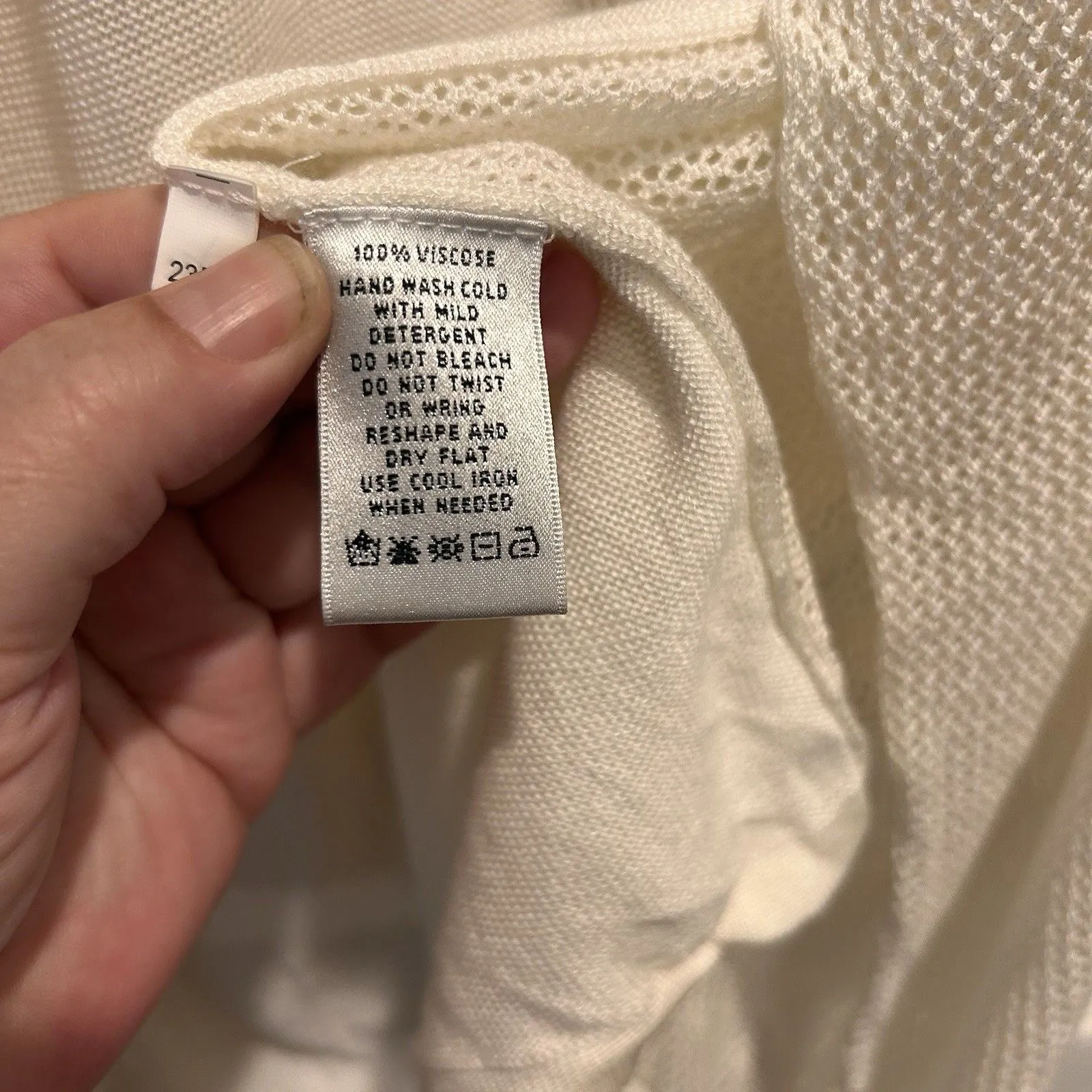 August Silk Women's Open Front Flowy Cardigan Viscose Off White Medium Beachy - Image 8