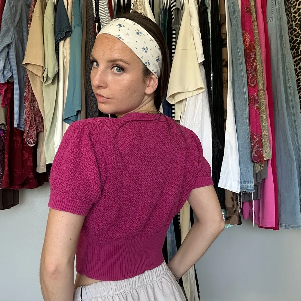 Aeropostale Cropped Knit Cardigan (XL, fits S/M) - Image 3