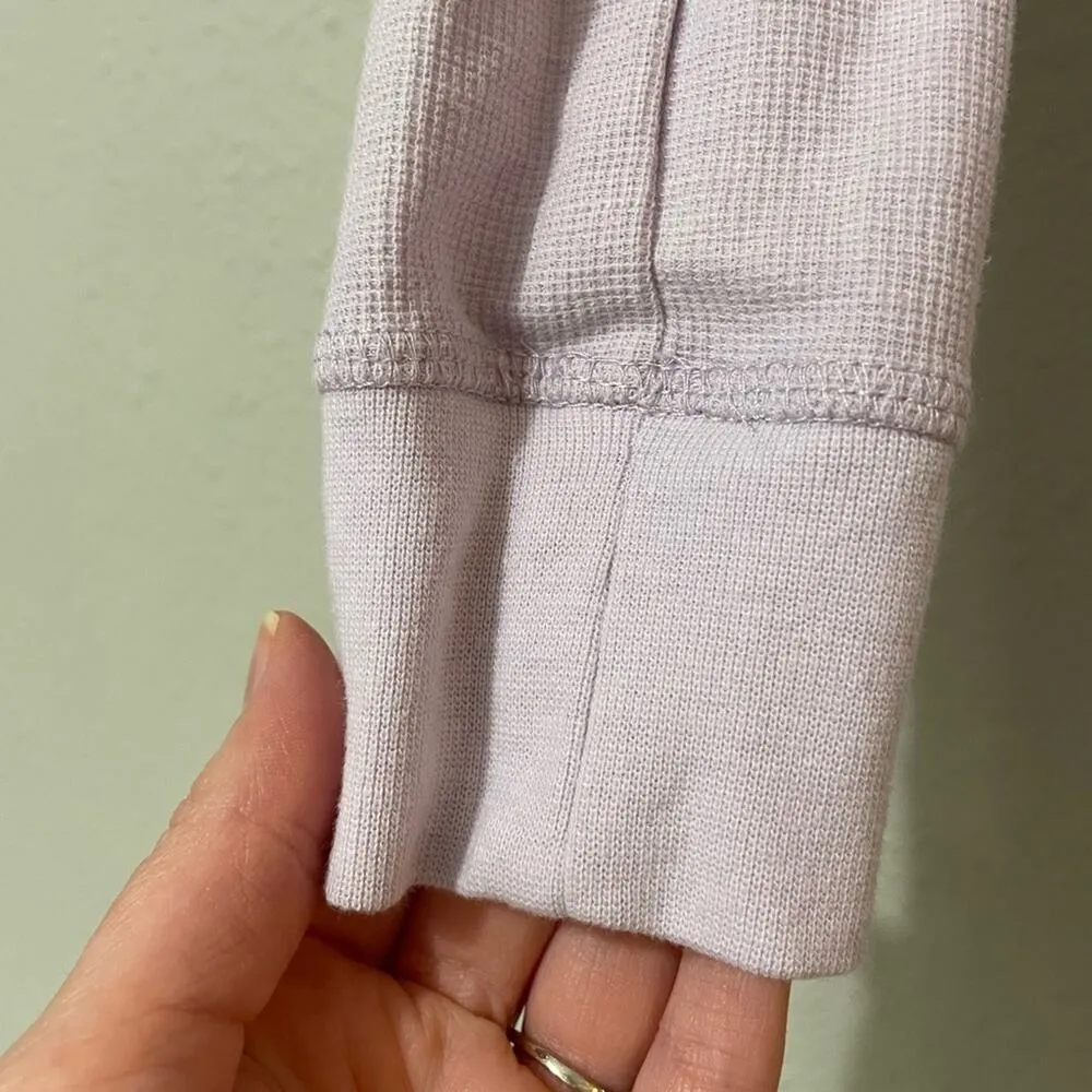 Sweaty Betty Waffle Knit Lavender Long Sleeve Crop Top Womens XS Purple Athletic - Image 10