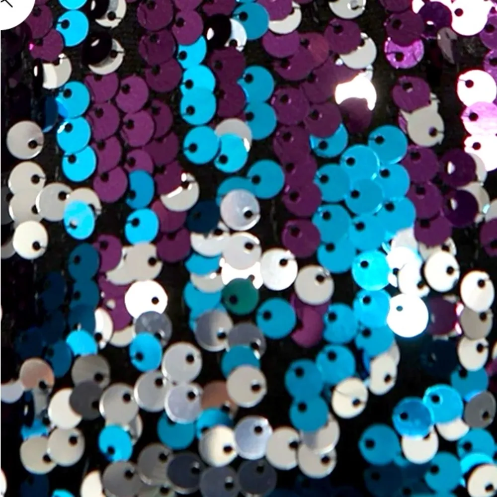 NWOT Anna Kaci midnight spaghetti strap sequin dress medium - Image 6