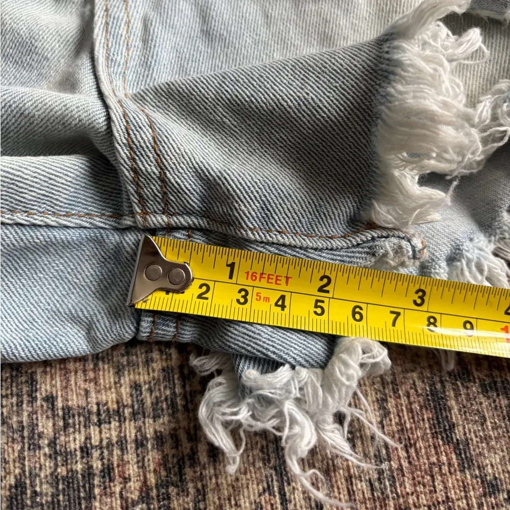 Almost Famous Distressed Denim Shorts Size 5 - Image 2