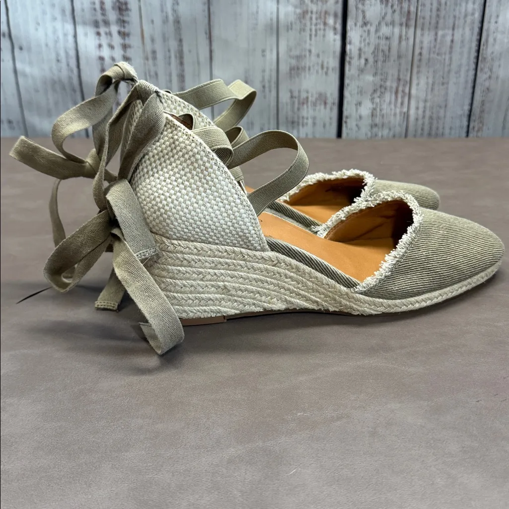 Lucky Brand Light Brown Rimony Espadrille Wedge Platform Shoes - Image 5