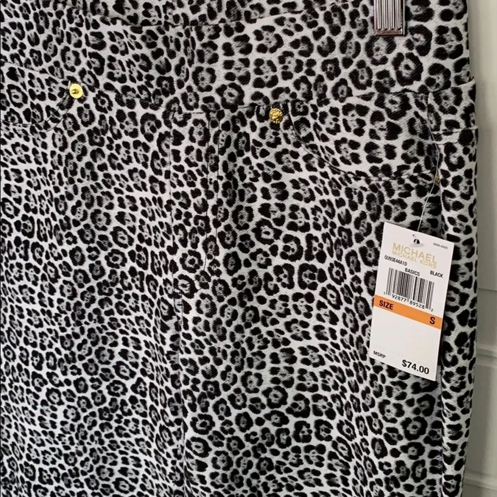 Michael Kors Michael‎ Kors pants NEW pull on stretch Leopard Small - Image 5