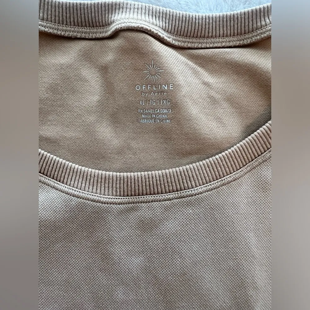 Offline by Aerie Seamless Logo Neutral Muscle Tank Top Size XL - Image 7