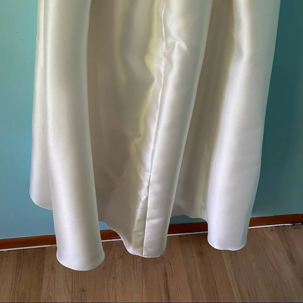 New in Bag Bustled High Low Wedding Gown - Image 6