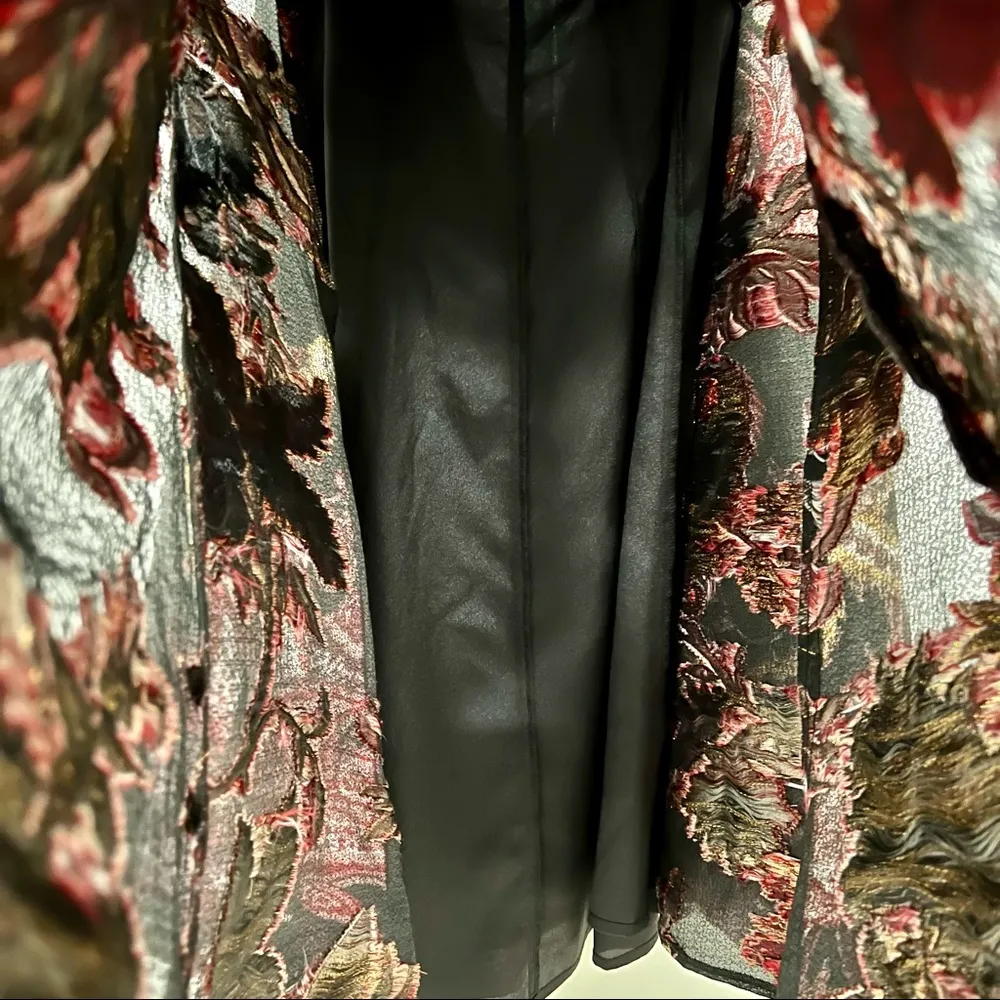 MARCHESA NOTTE Strapless Floral Tea Length Gown, Black, Size 8, NWT - Image 10